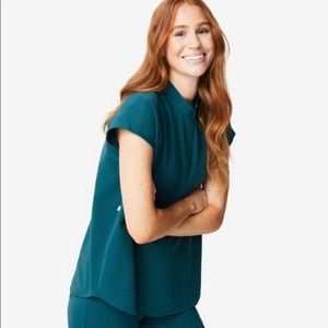 Women’s FIGS Rafaela scrub top, Caribbean Blue, M